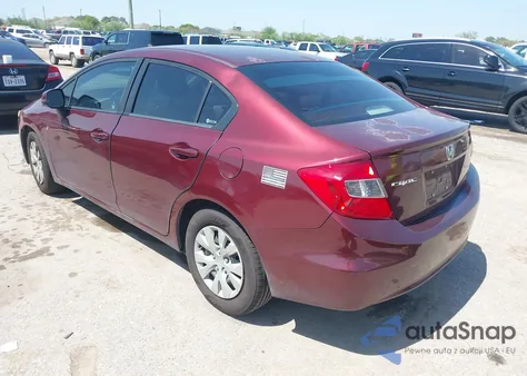 2012 Honda Civic Lx z USA, uszkodzony, nr VIN 2HGFB2F5XCH612873